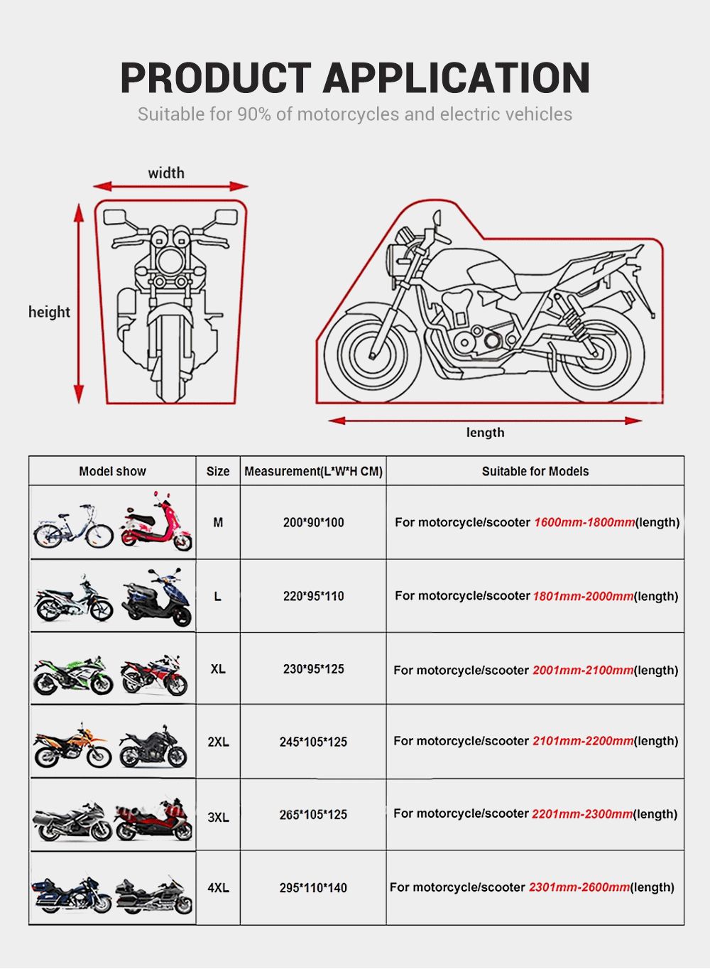Neue Motorrad Abdeckung Funda Moto Regen Abdeckung Wasserdicht Staubdicht UV Schutzhülle Mantel Indoor Outdoor Motorrad Roller Abdeckung – Detail 2