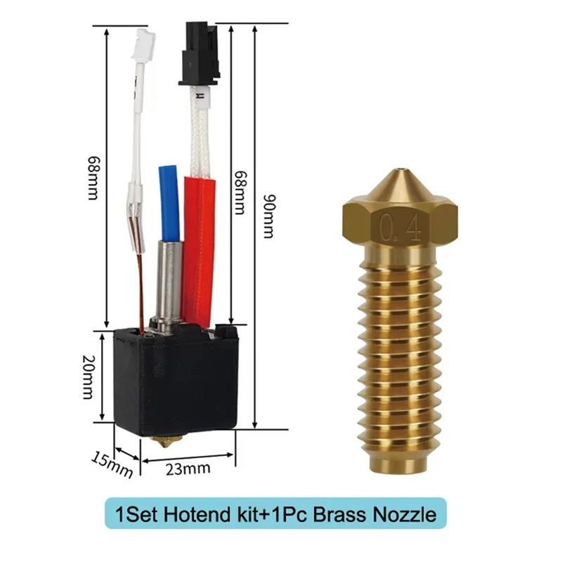 1 Set für Anycubic Kobra 2 Hotend Kit Kobra 2 Serie Neo/Pro/Plus/Max Hot End Kit 24V 60W NTC 100K Kobra 2 Kühlkörper
