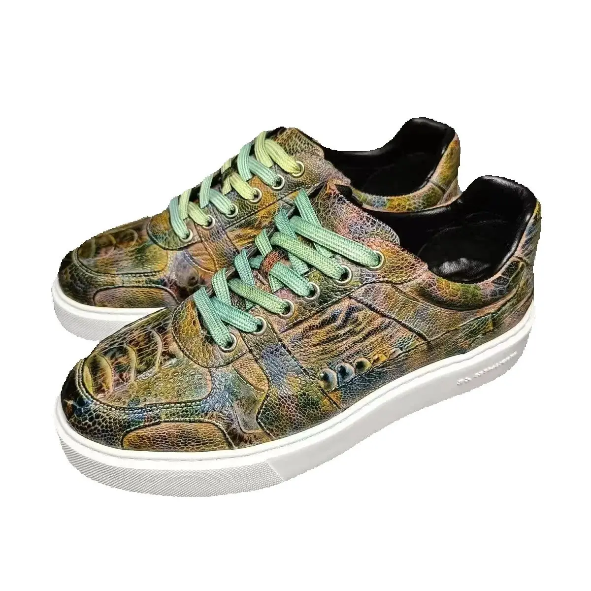 

Новое поступление 2025 года, модная повседневная обувь из страусиной кожи, мужские кроссовки из натуральной кожи PDD655