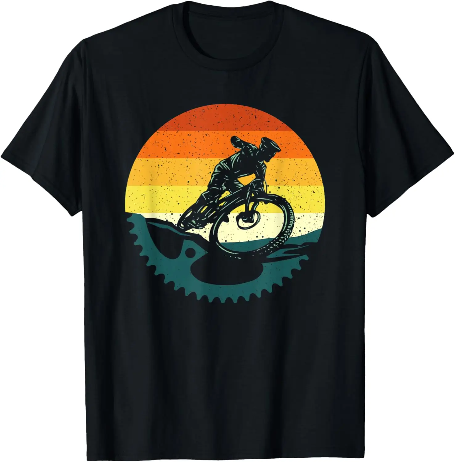 

Funny Mountain Bike Art Vintage Cycling Gear Biking T-Shirt Motorcycle