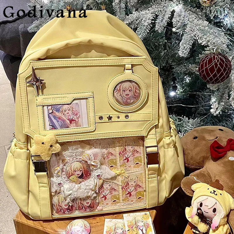 

2D Japanese Original Large Capacity Pain Bag Student Class Simple Cute 40cm Doll Bag Daily Commute Backpack