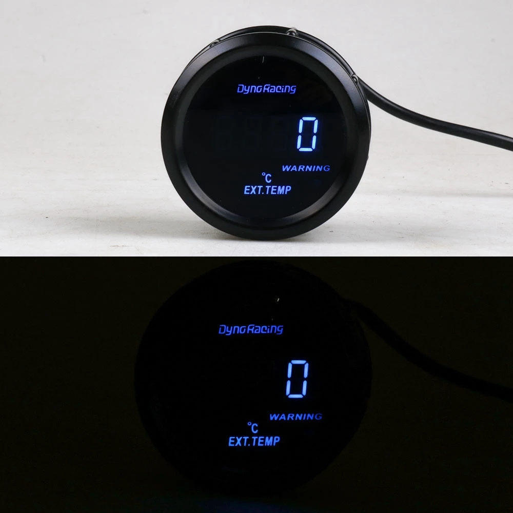 DT42-2 Inch 52Mm Exhaust Gas Temp Gauge Digital Exhaust Temperature EGT EXT Gauge Blue Led Car Gauge Car Meter With Sensor - view 2
