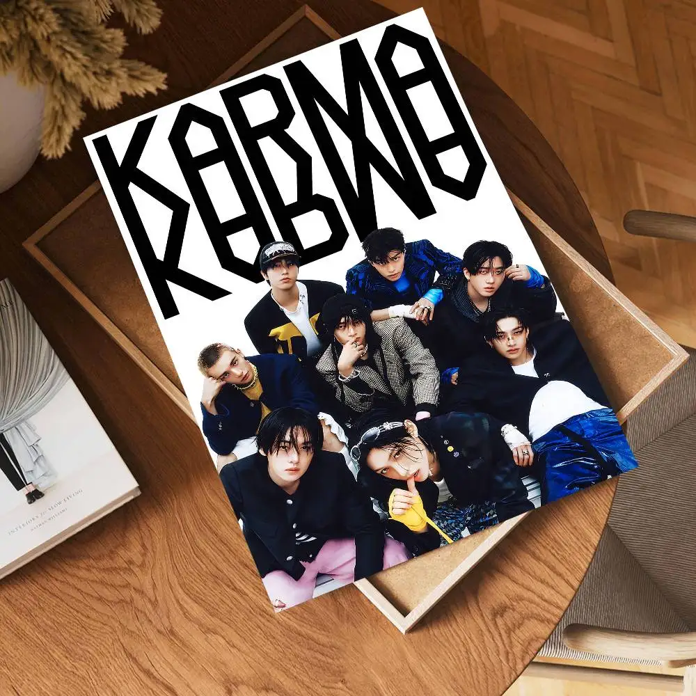 Popular Kpop S-Stray K-Kids Movie Sticky Posters Vintage Room Bar Cafe Decor Nordic Home Decor