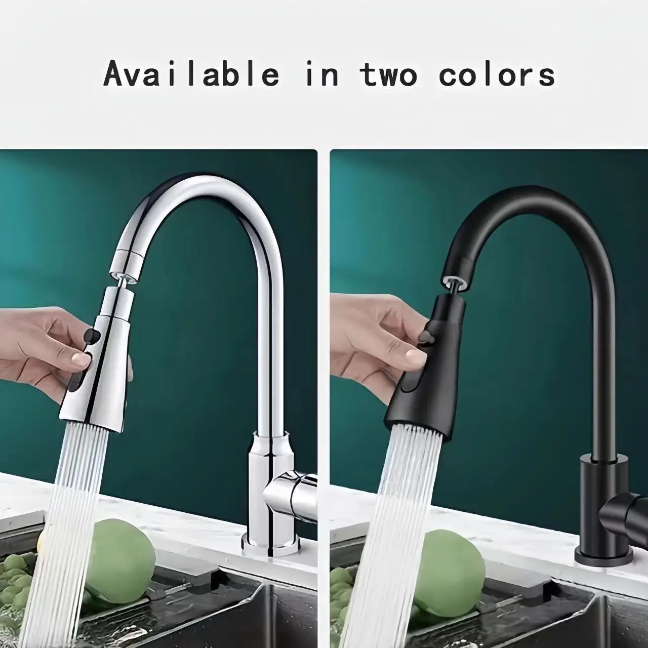 3 In 1 Kitchen Faucet Extender Universal 360° Rotate Pull Out Kitchen Tap Multi-mode Strong Flushing Booster Kitchen Accessories