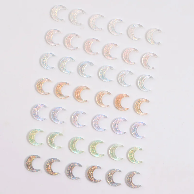 Moon 9x11MM Resin Flat Back Aurora Shine Nail Art Rhinestone Apply To DIY Manicure Accessories 40/120Pcs