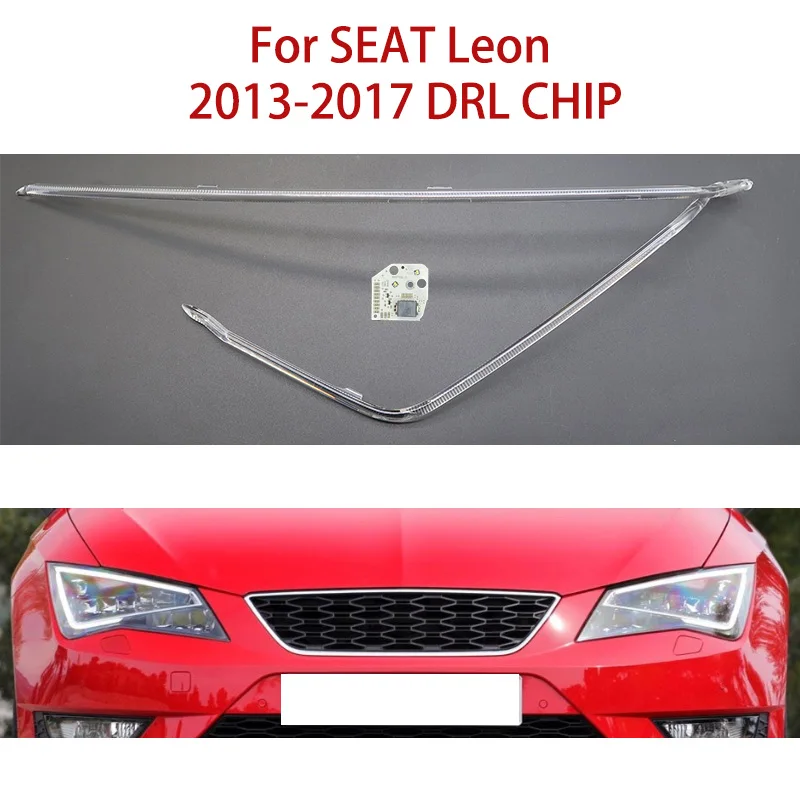 

Car Headlight DRL CHIP Conduit Strip For SEAT Leon White Angel Eye 2013-2017 Service Kit Ballast Module Daytime Running Lights
