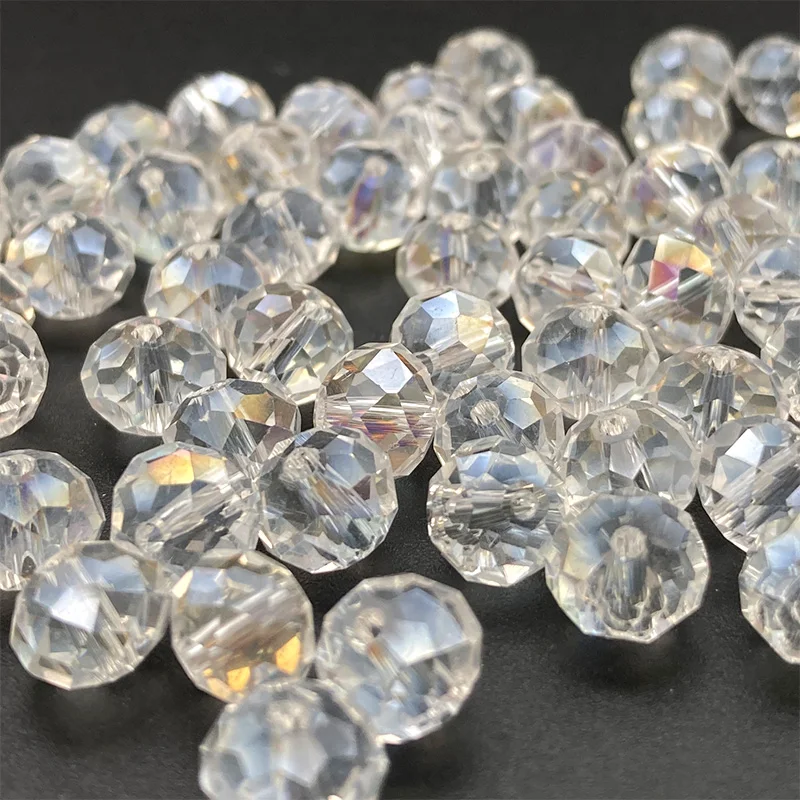 2 3 4 6 8mm Crystal Beads for Jewelry Making Loose Spacer Rondelle Faceted Glass Beads Earring Bracelets DIY Accessories