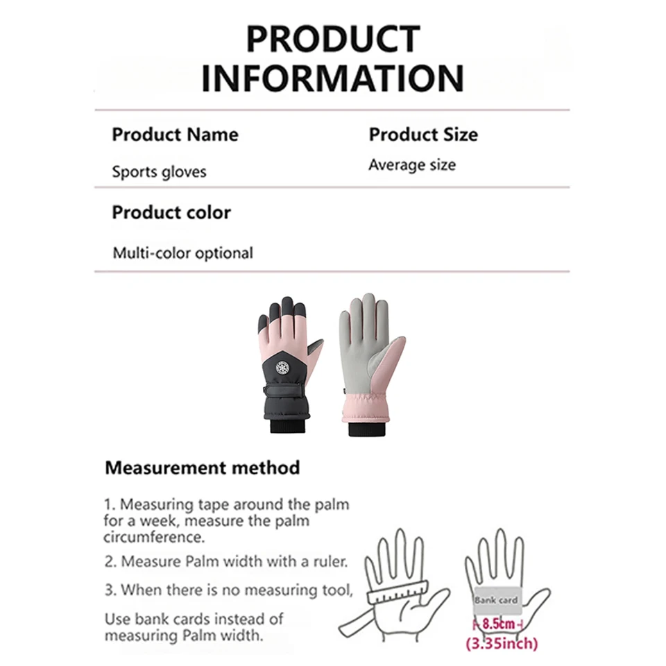 KoKossi Winter Ski Gloves Windproof Touch Screen Waterproof Snow Gloves Fleece Warm Motorcycle Cycling Snowboard Gloves Unisex image 6