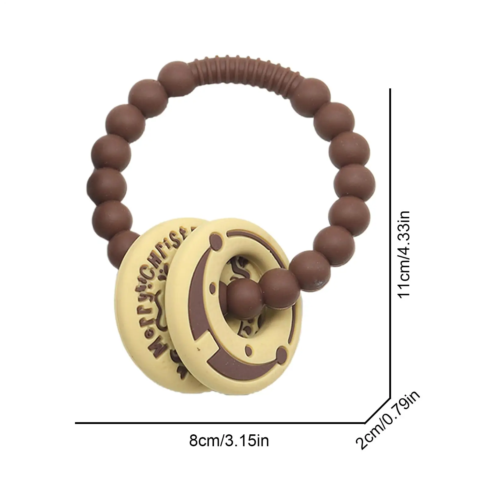 Babybijtringen Food-grade tandjesarmband kauwring met rammelaar kralen voor kinderen jongens peuter thuis slaapkamer reizen binnen