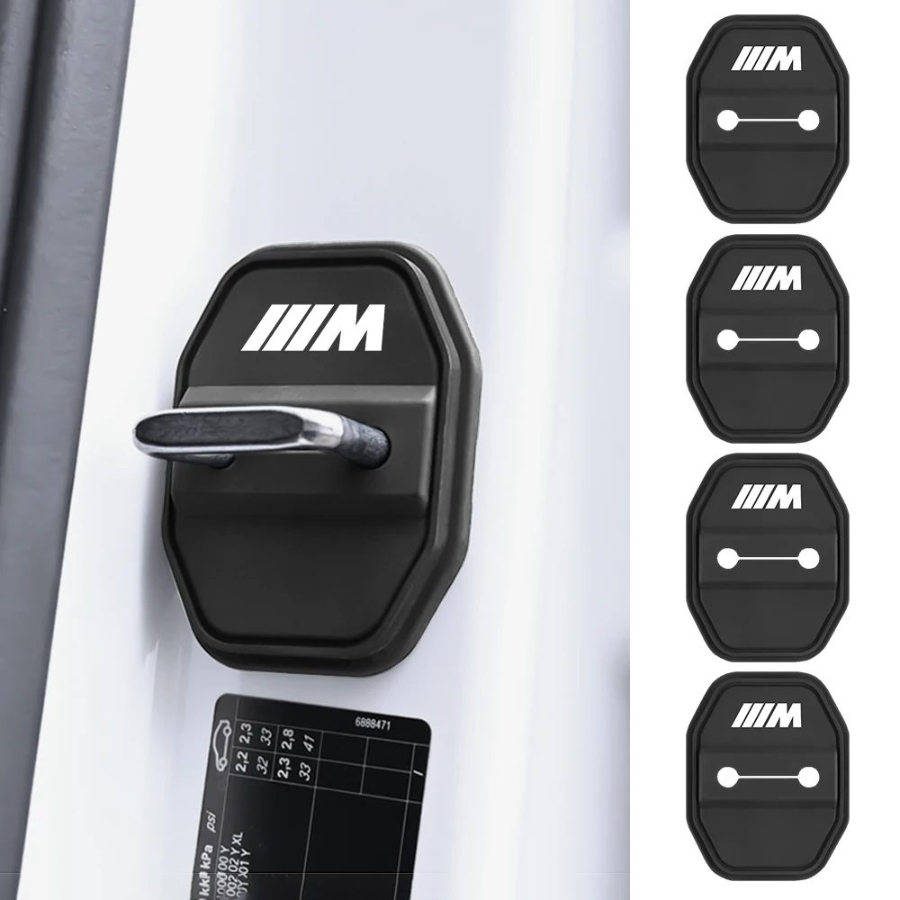 4 шт., силиконовые наклейки на дверной замок BMW E30 E34 E36 E39 E46 E52 E53 E60 E61 E62 E71 E83 E87 E90 E91 E92 X5 X6