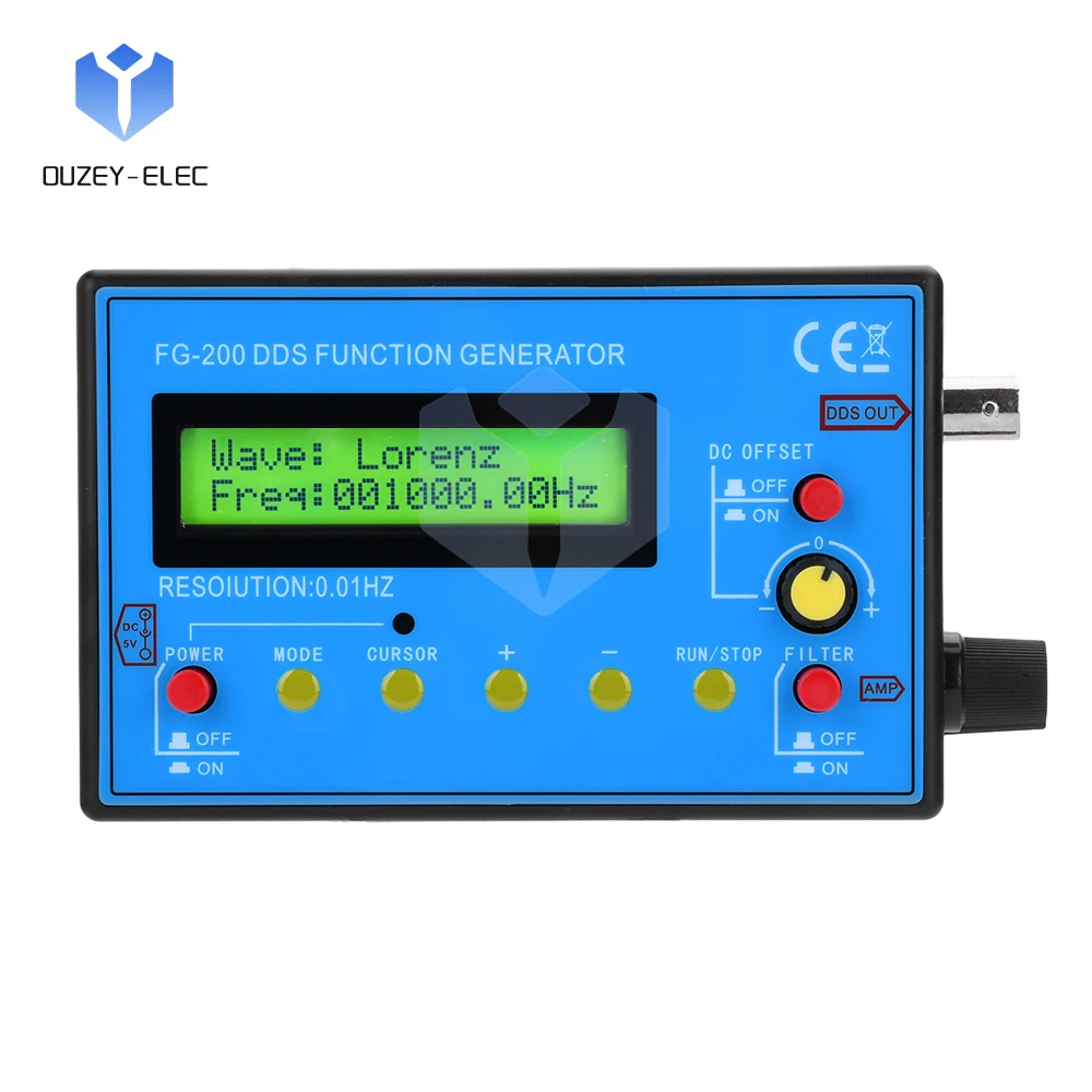 DC 4~9V Signal Generator 0.01~500KHz High Precision Adjustable DDS Function Schumann Waveform Generator Multiple Waveform Output