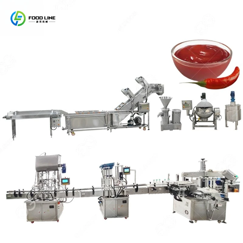 Chilli Sauce Factory Chili Sauce Grinder Making Chili Paste Machine Chili Paste Production Line FL Customized