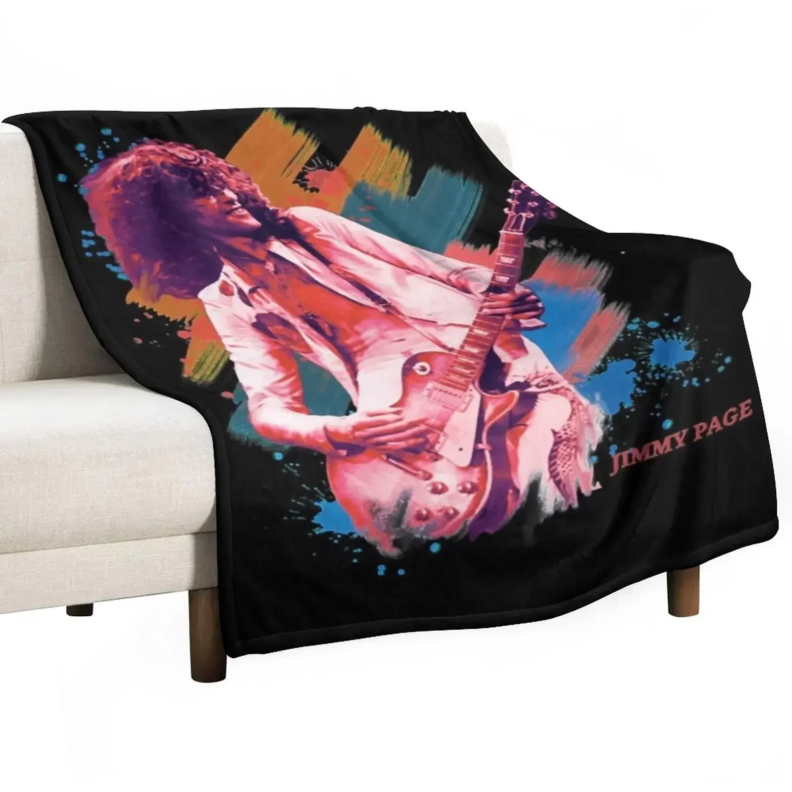 Jimmy Page on stage Classic T-Shirt Throw Blanket anime Plush Polar Furrys Blankets