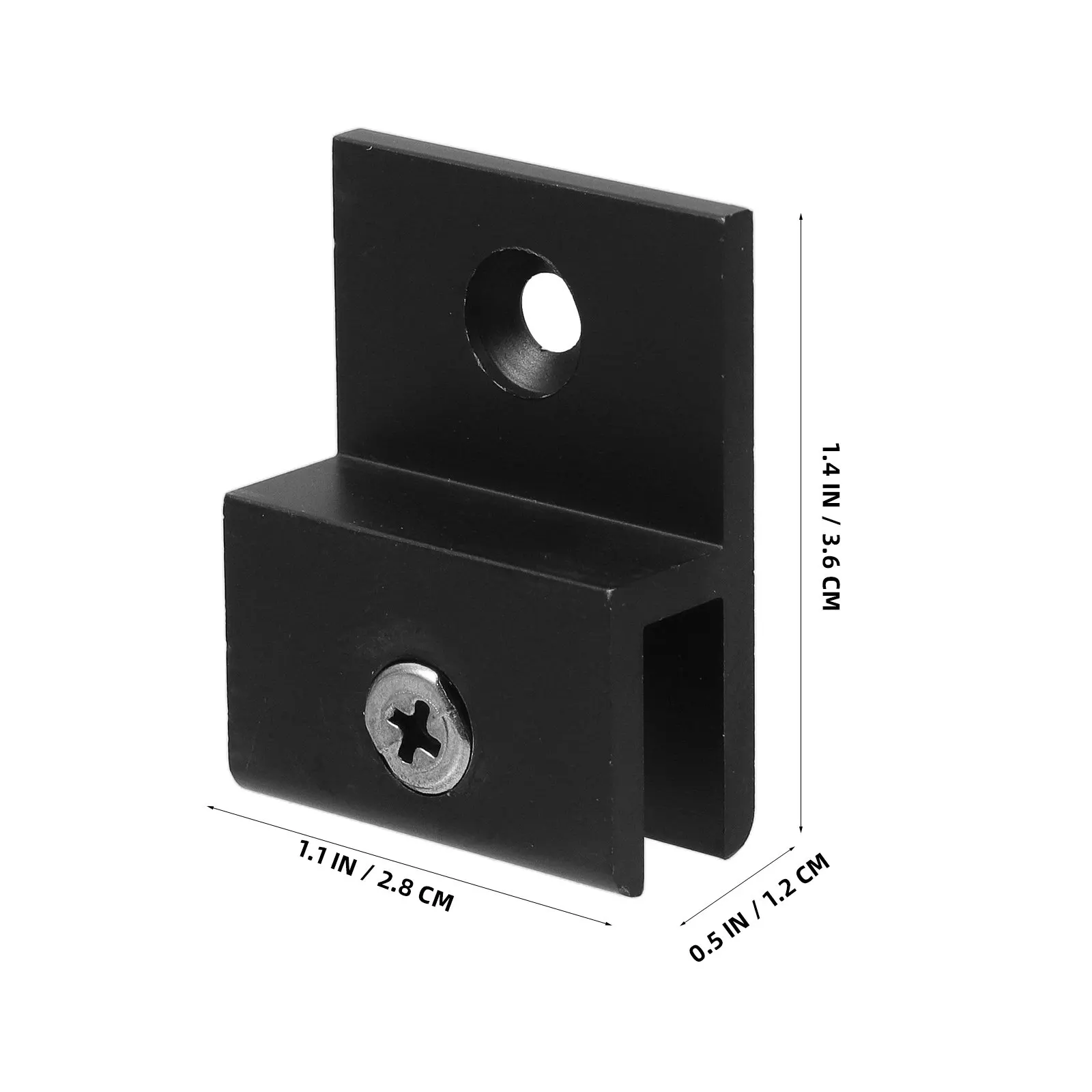 6Pcs Glass Fixing Clips Aluminum Alloy Black Clamp Style Mirror Hanging Hardware Stable Glass Shelves Brackets Acrylic Signs