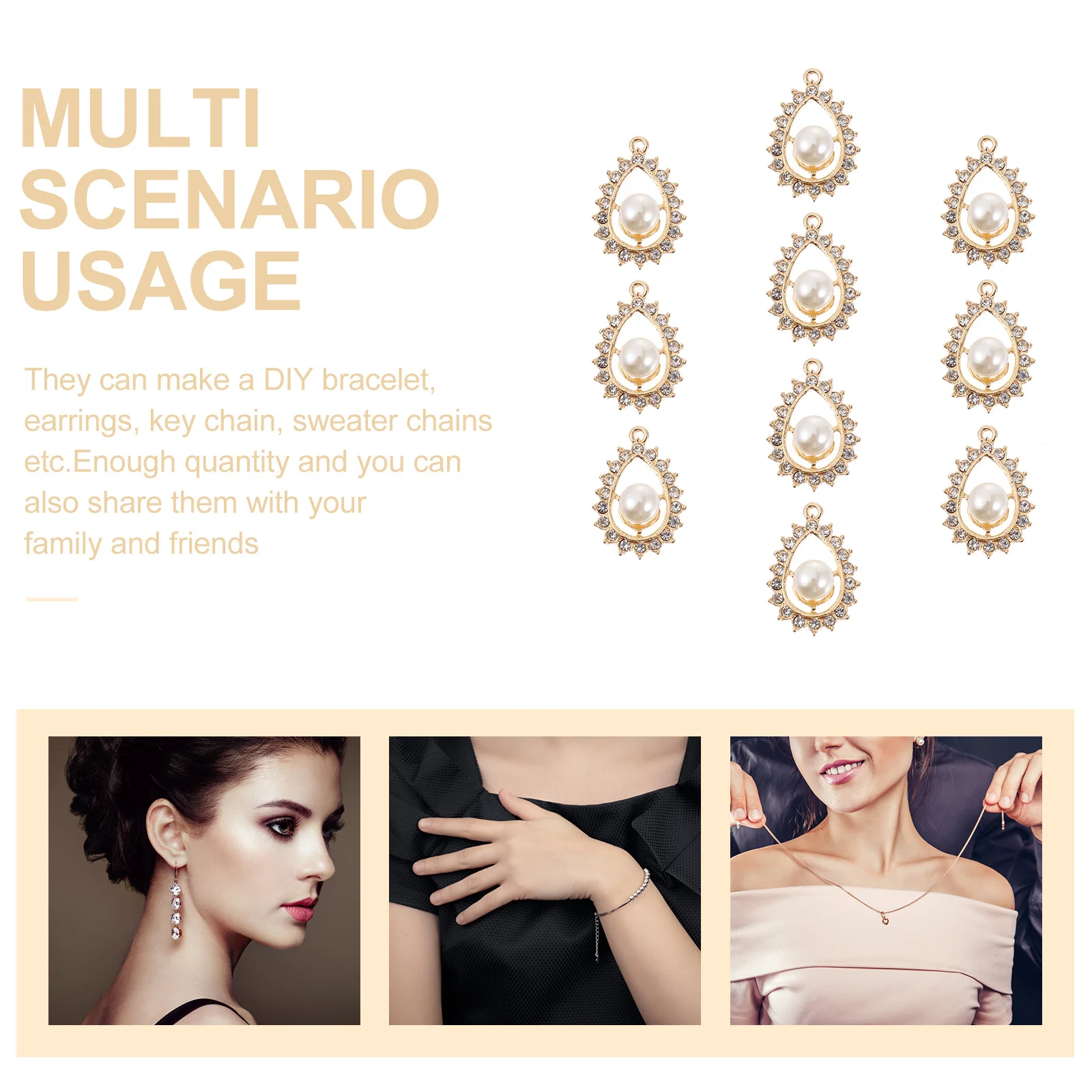 

10 Pcs Earring Charms Cute for Jewelry Making Hanging Ornaments Pendant Supplies Aesthetic Key Chain Pendants Not Easy to Fade