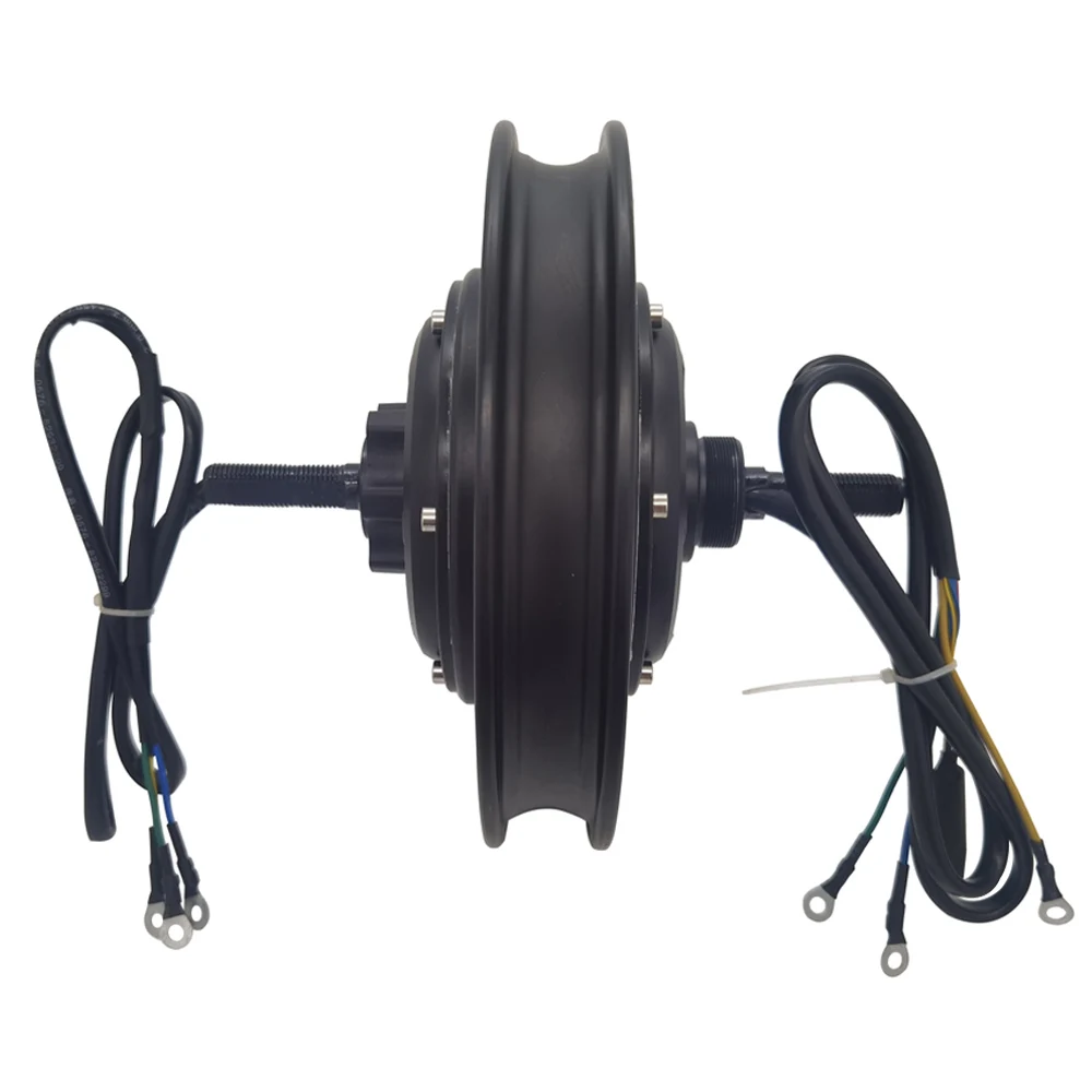 12 1/2 X 2.125 12 Inch 48V 60V 1500W 2000W Brushless Gearless Mini Electric Bicycle Ebike Scooter Dual Phase Wire Rear Hub Motor