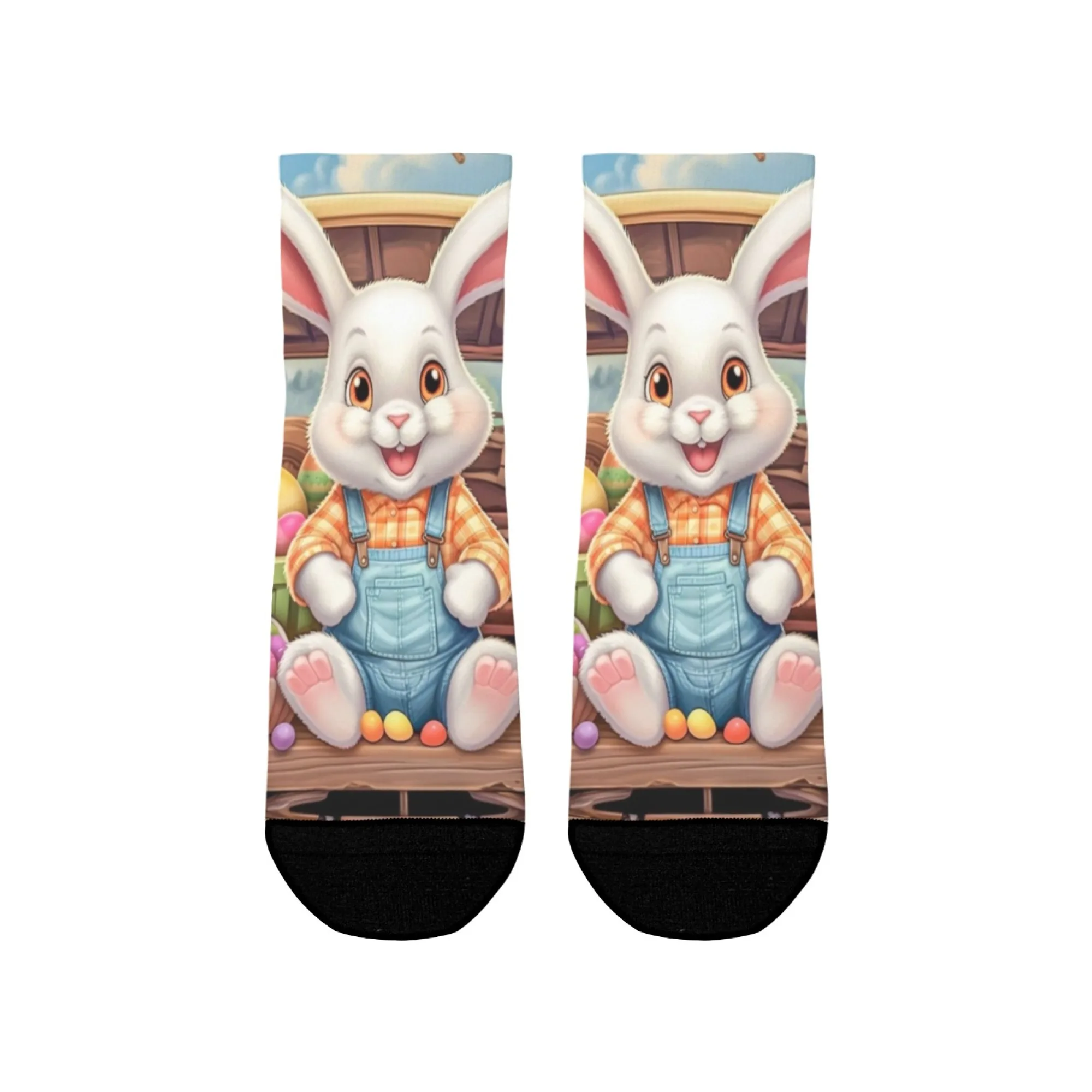 Osterhasen-Ei, süße Socken, Unisex, Neuheit, Happy Crew Socken, Hip Hop, Harajuku-Stil, lässig, Sport, Outdoor, ideales Weihnachtsgeschenk