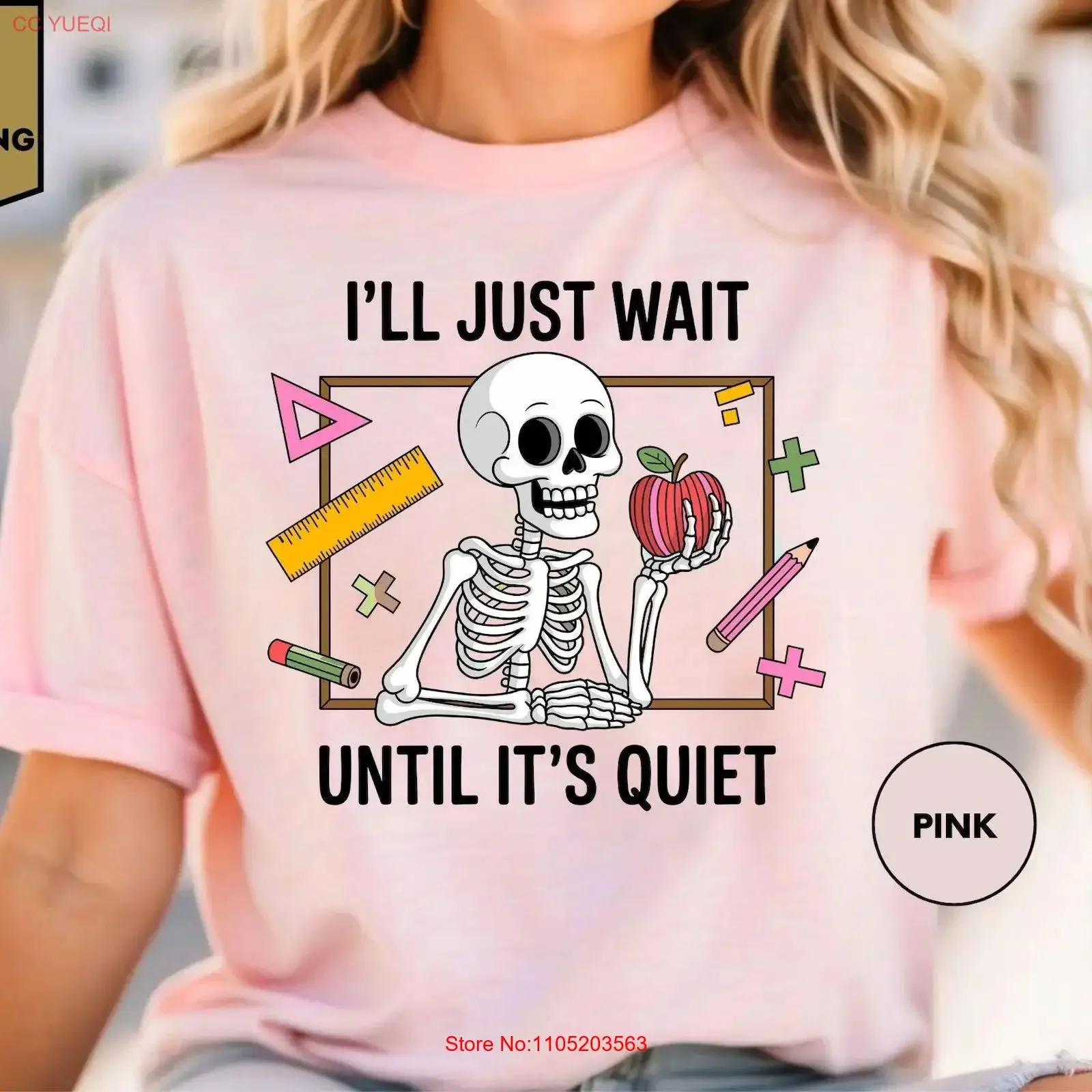 I'll Just Wait Until It's QuieT T Shirt Funny Skeleton Orchestra Teacher Conductor Music vintage Washed Comfortable Breathable