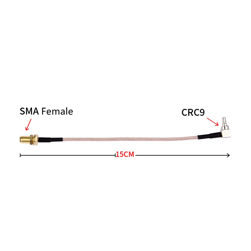 SMA Female to CRC9 Right Angle Connector RG316 Coax Jumper Pigtail Cable 15cm 6\