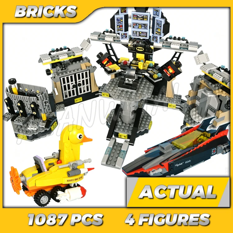 

1087pcs Super Fighter Cave Break-In Duckmobile Boat Transformation Chamber 10636 Building Kits Toys Compatible With Model