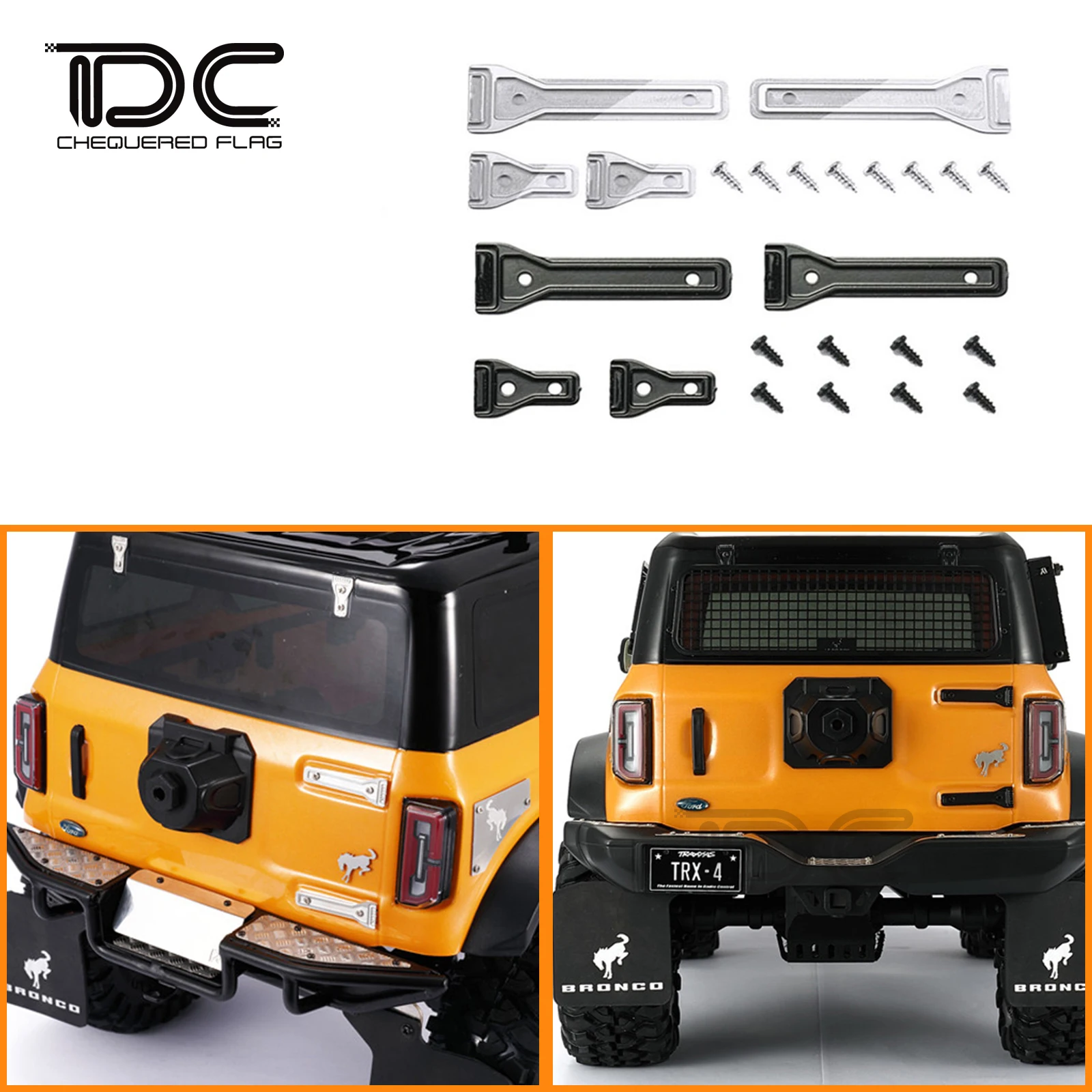 1/10 cerniera per porta posteriore in metallo per TRX4 Bronco RC accessori per aggiornamento cingolato per auto parti 92076-4 Carro Control Remoto