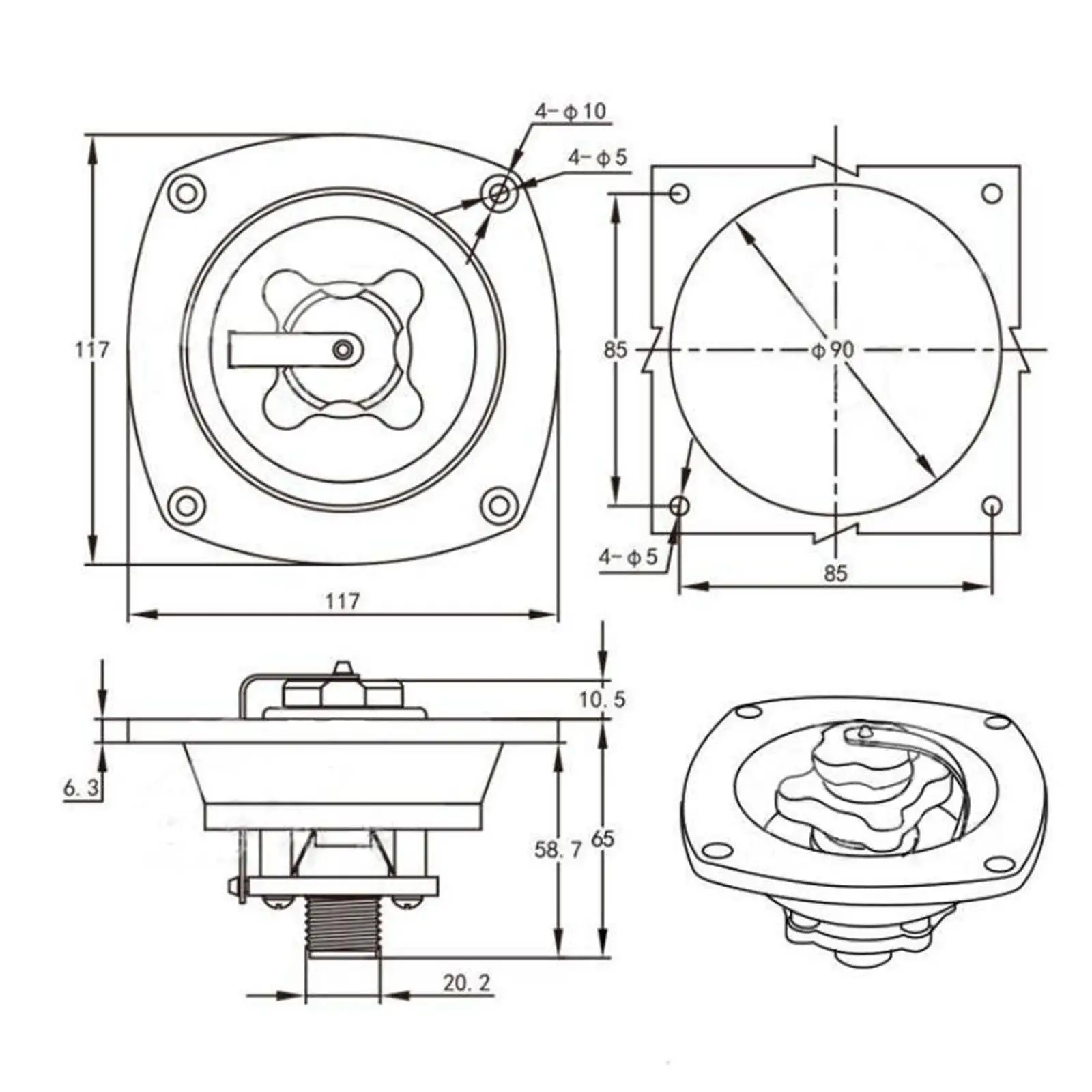 

RV Water Inlet Connector with Check Valve Plastic Quick Fit Spare Part for Trailer Camper Water Connection Solution