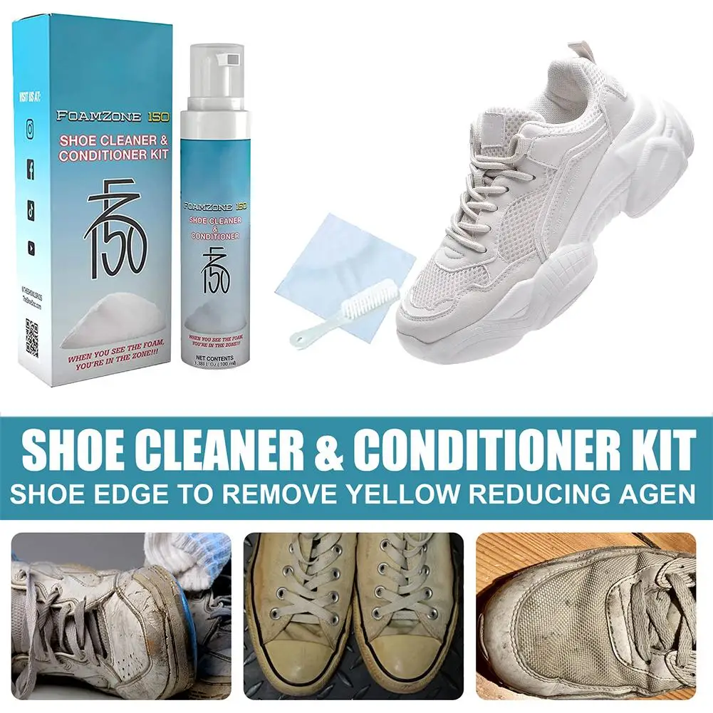 

100ml White Shoes Cleaning Gel Clean Shoe Stain Whitening Cleansing Polish Foam Deoxidizer Gel For Sneaker Remove Yellow Ed F9J8