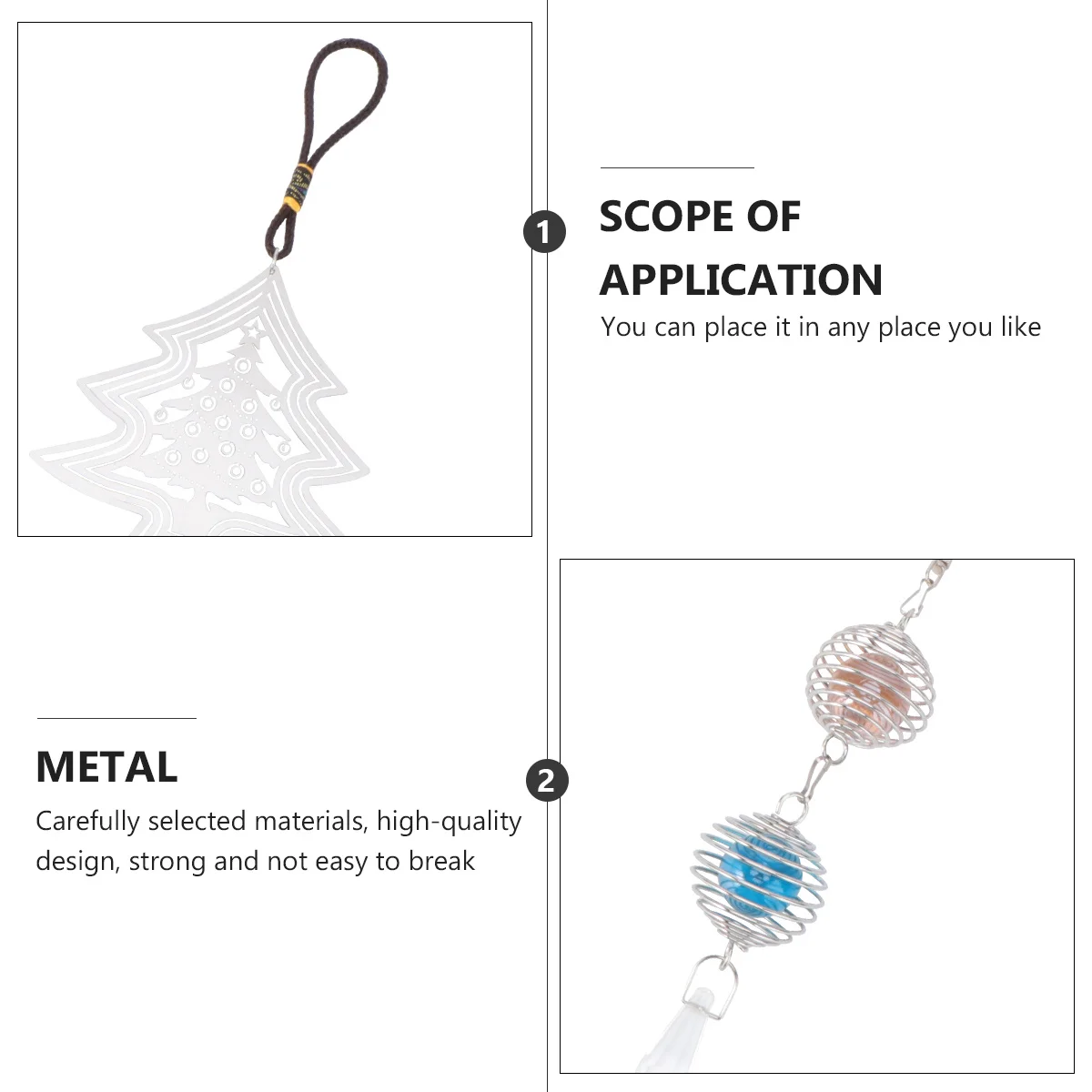 1Pcs Elegant Rotating Wind Chime High-Quality Metal Garden Hanging Ornament Calming Sound Decor for Living Room Cafe Restaurant