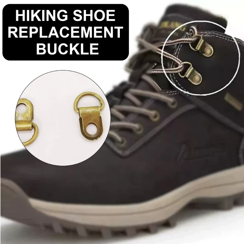 Boot Hooks with Rivets, Shoe Boot Buckle for Outdoor Mountaineering