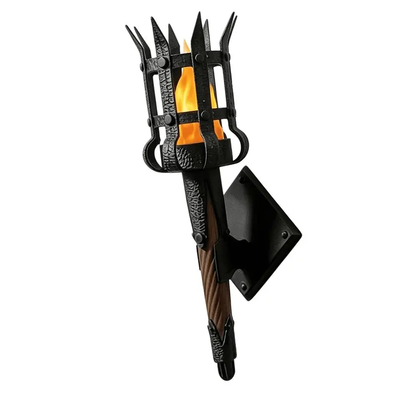 ABDJ-LED Wall Torch Lamp 3D Printed Medieval LED Wall Torch Lamp Bar Garden Porch Party Room Decoration