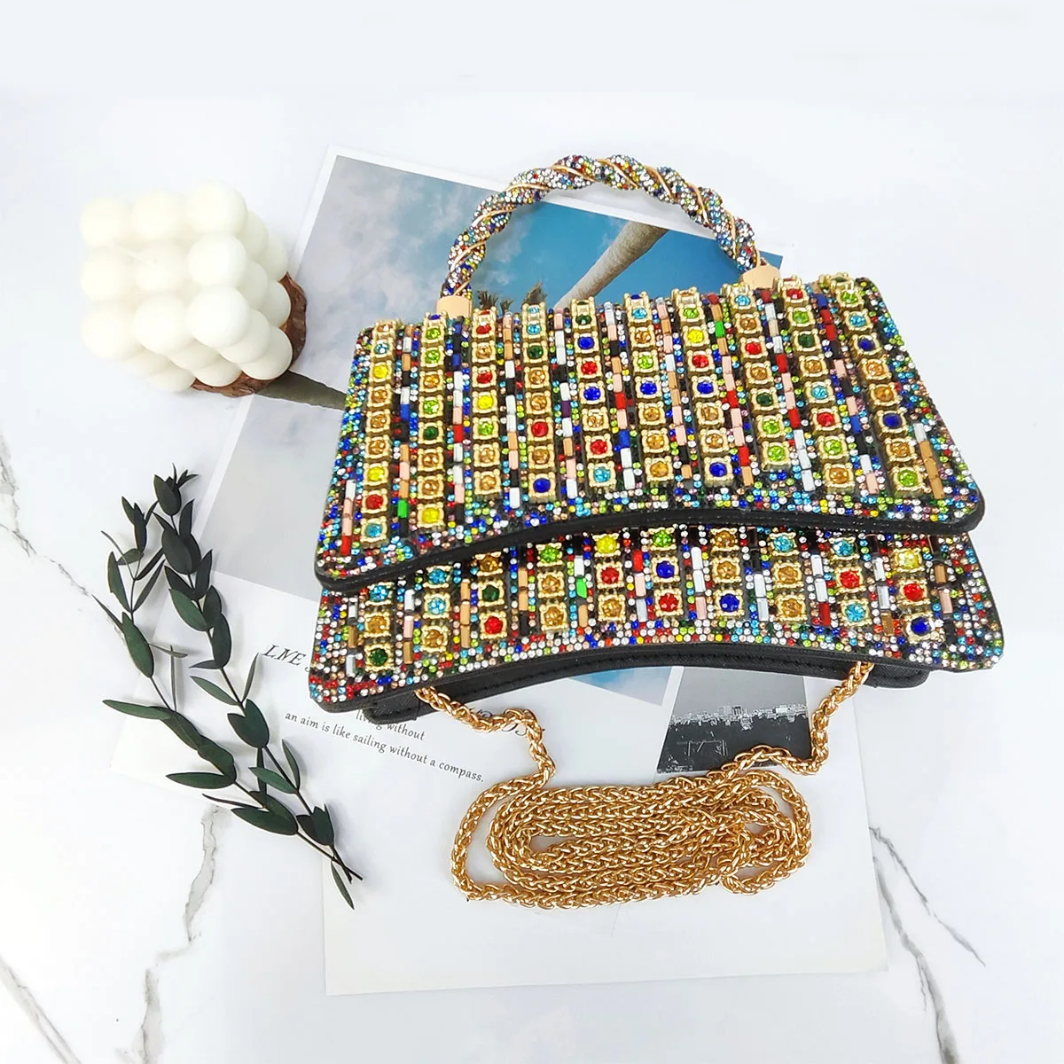 Colored Rhinestone Tote Bag Besigner Luxury Bag Lightweight Purses for Women For Party Exquisite Fashion Crossbody Bags