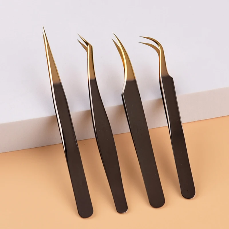 Precision Eyelash Tweezers Volume Tweezer Eyelash Extension Fan Lash Eyebrow Tweezer Excellent Closure Hair Tool