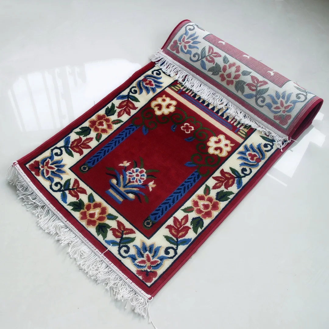 

Muslim carpet service blanket thickened and enlarged 65*120 flocking carpet anti-slip small carpet