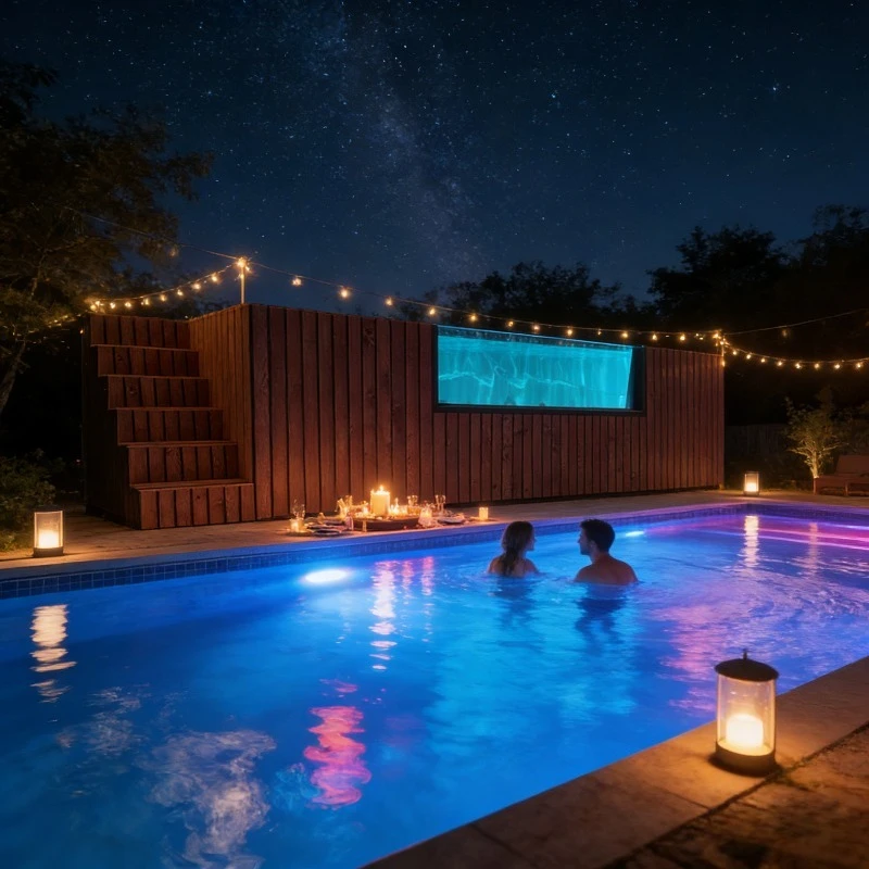 Factory Prefabricated 20ft Container Pool New Shipping Container Converted to Outdoor Above Ground Swimming Pool Steel Structure