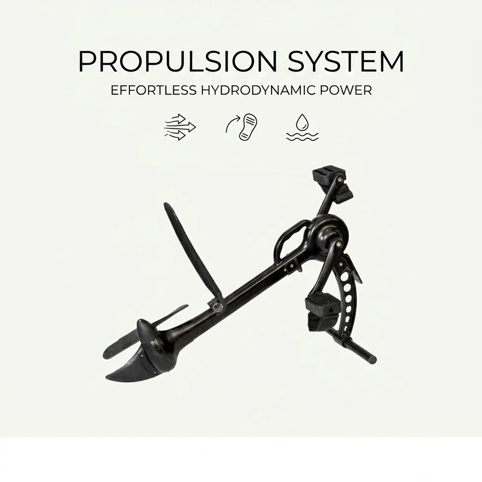 Fast Shipping Adjustable Pedal Power System Propeller Propulsion Unit Hands Free Black Kayak Motor Wholesale Price