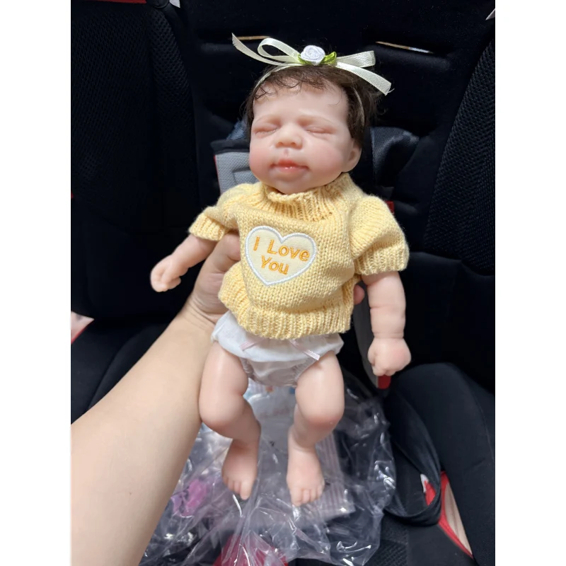 12" Reborn Pascale Solid Silicone Reborn Baby Doll Super Elastic Realistic Manual implantation Hair Handmade Art Dolls - view 5