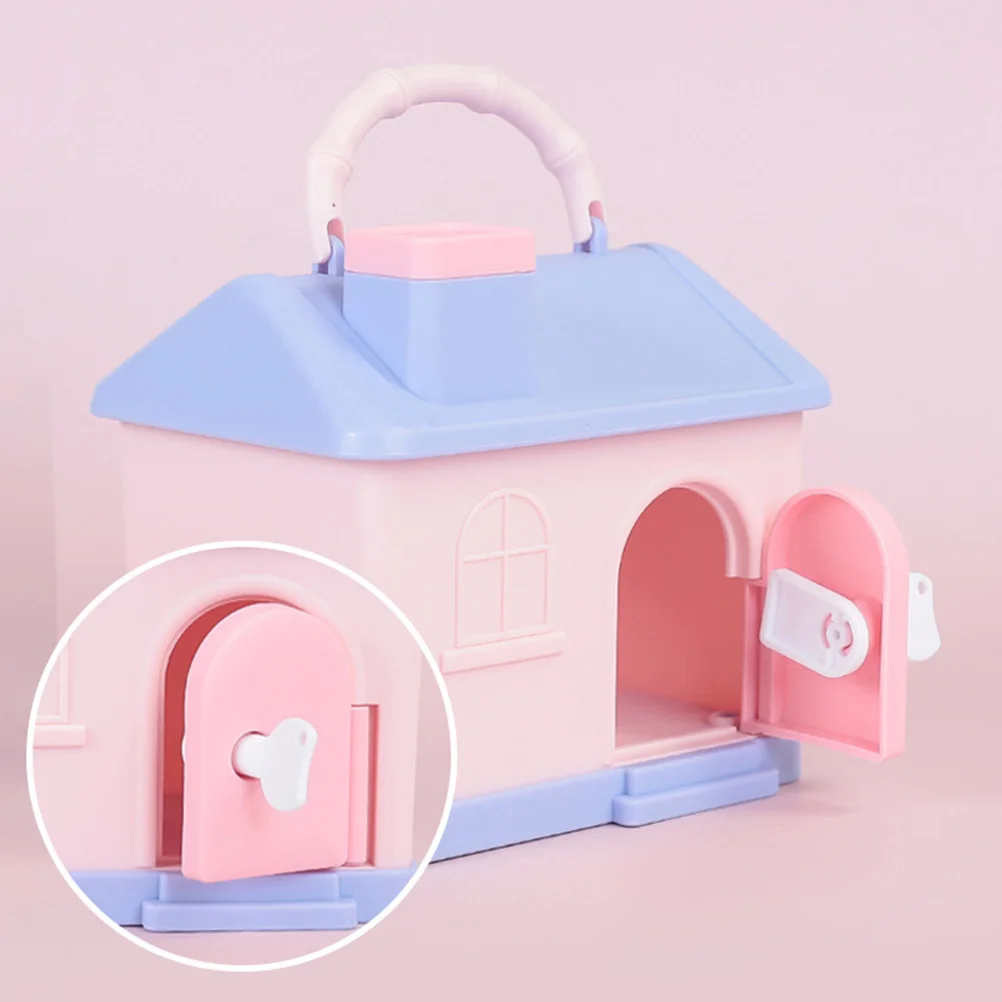 

Cartoon House Piggy Bank Premium Plastic Kids Coin Saving Jar Desktop Decoration Christmas Gifts Lovely Storage