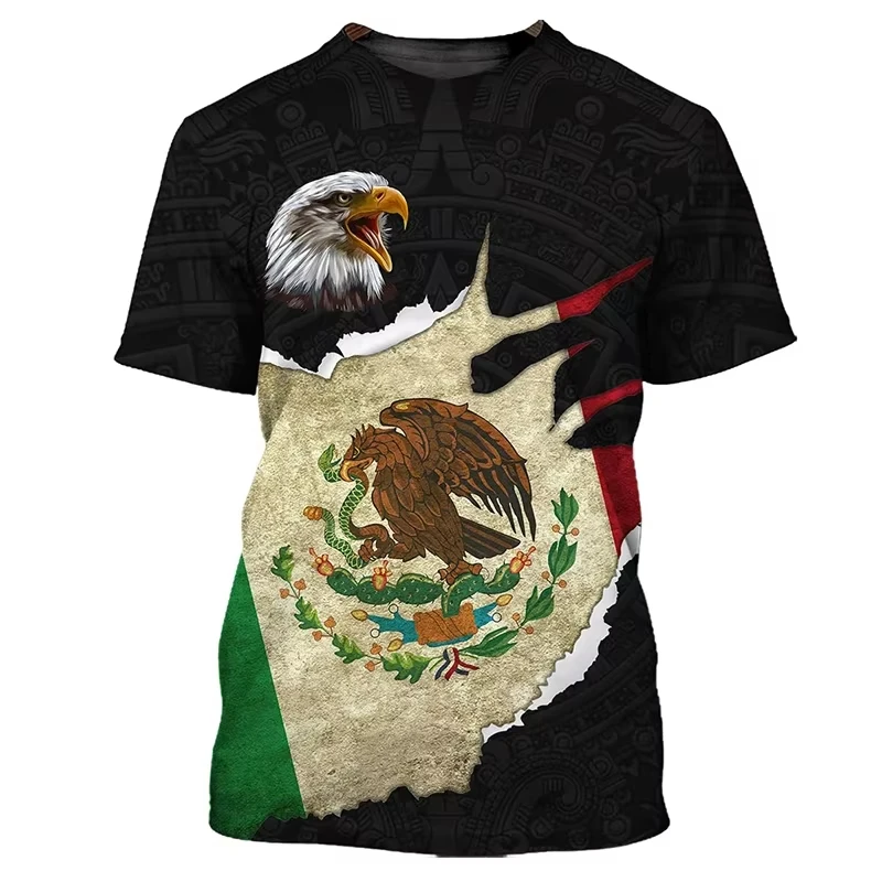 

Mexico Flag 3D Print T-shirts Summer Casual Sport Men Short Sleeve Fashion Tees Streetwear Oversized T Shirt Tops Clothing