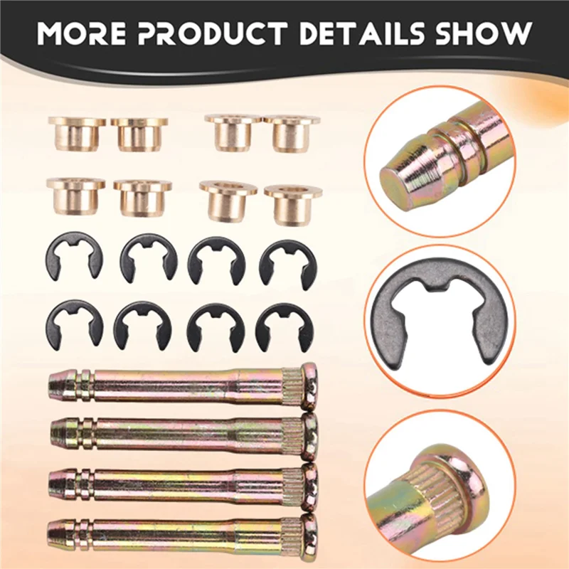 A48P-2X Car Door Hinge Pins Pin Bushing Repair Kit Fit For Honda Civic Accord CR-V Crx Ek Eg view 2
