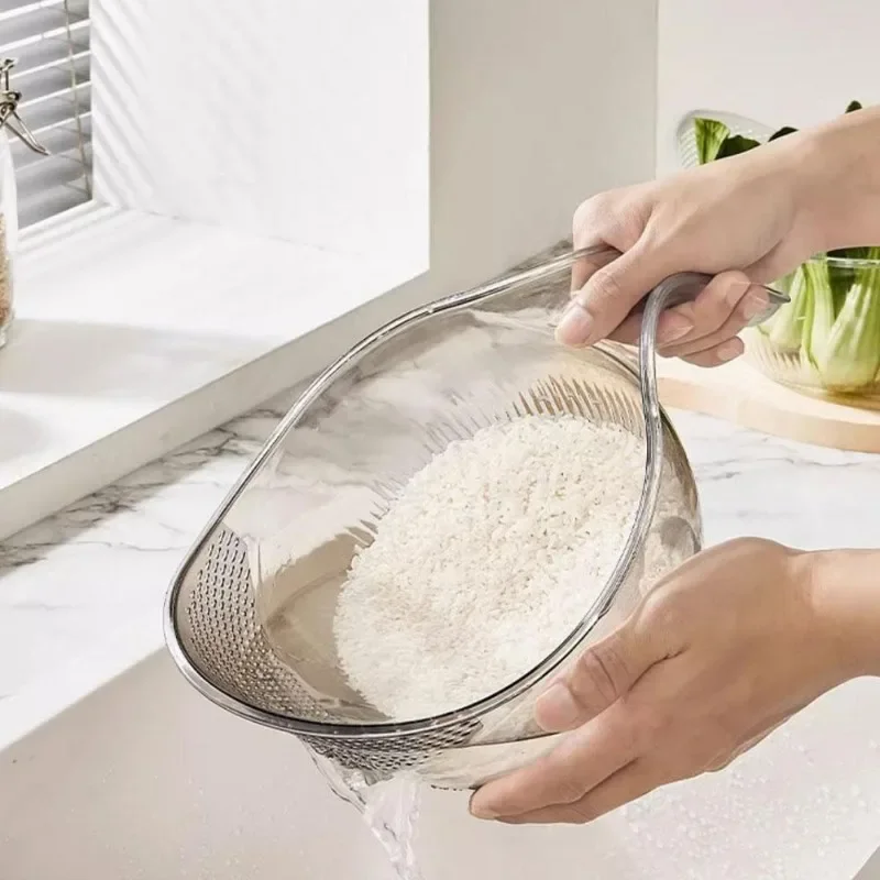 Picture 6: Rice Washing Bowl Plastic Colander Sieve Vegetable Drainer Basket Kitchen Tools Food Beans Sieve Fruit Drainer