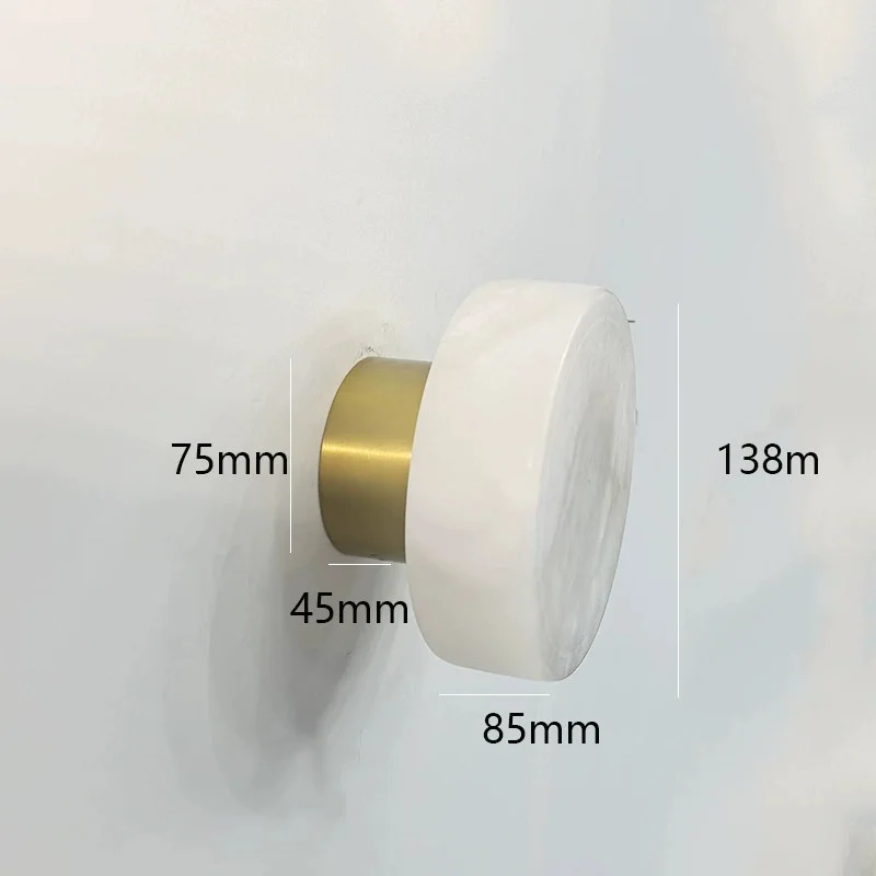 2026 الحديثة الحد الأدنى الرخام الطبيعي وحدة إضاءة LED جداريّة مصباح غرفة المعيشة خلفية غرفة نوم السرير الممر مصباح لتهيئة الجو إضاءة المنزل #5