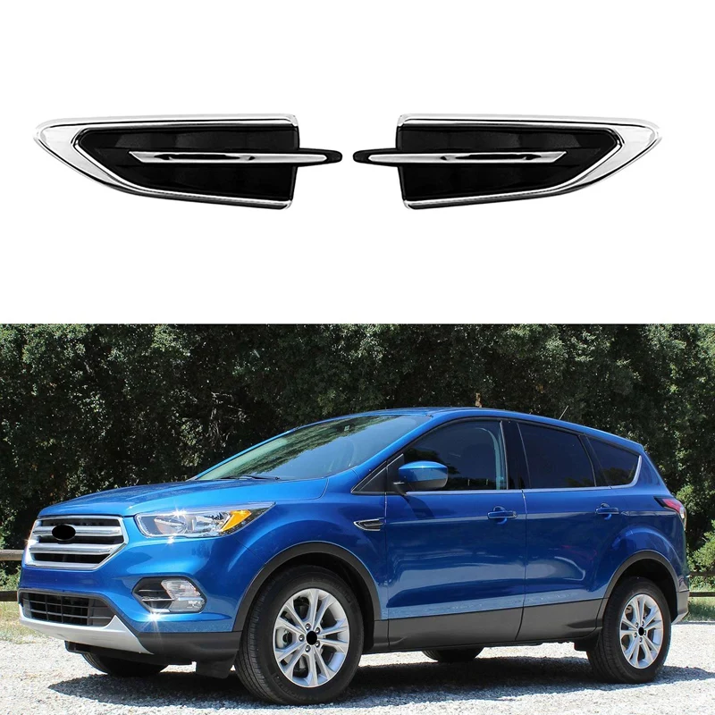 Car Fender Air Port Decorative Cover Side Fender Air Vent Cover Trim for Ford Escape 2017-2019