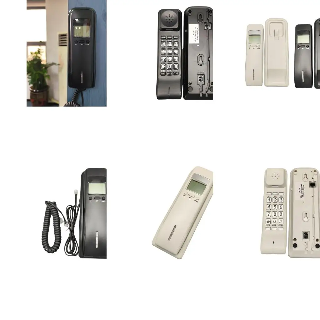 Corded Phone with LCD Display Caller Desk Wall Telephone for Home Bathroom A4WF