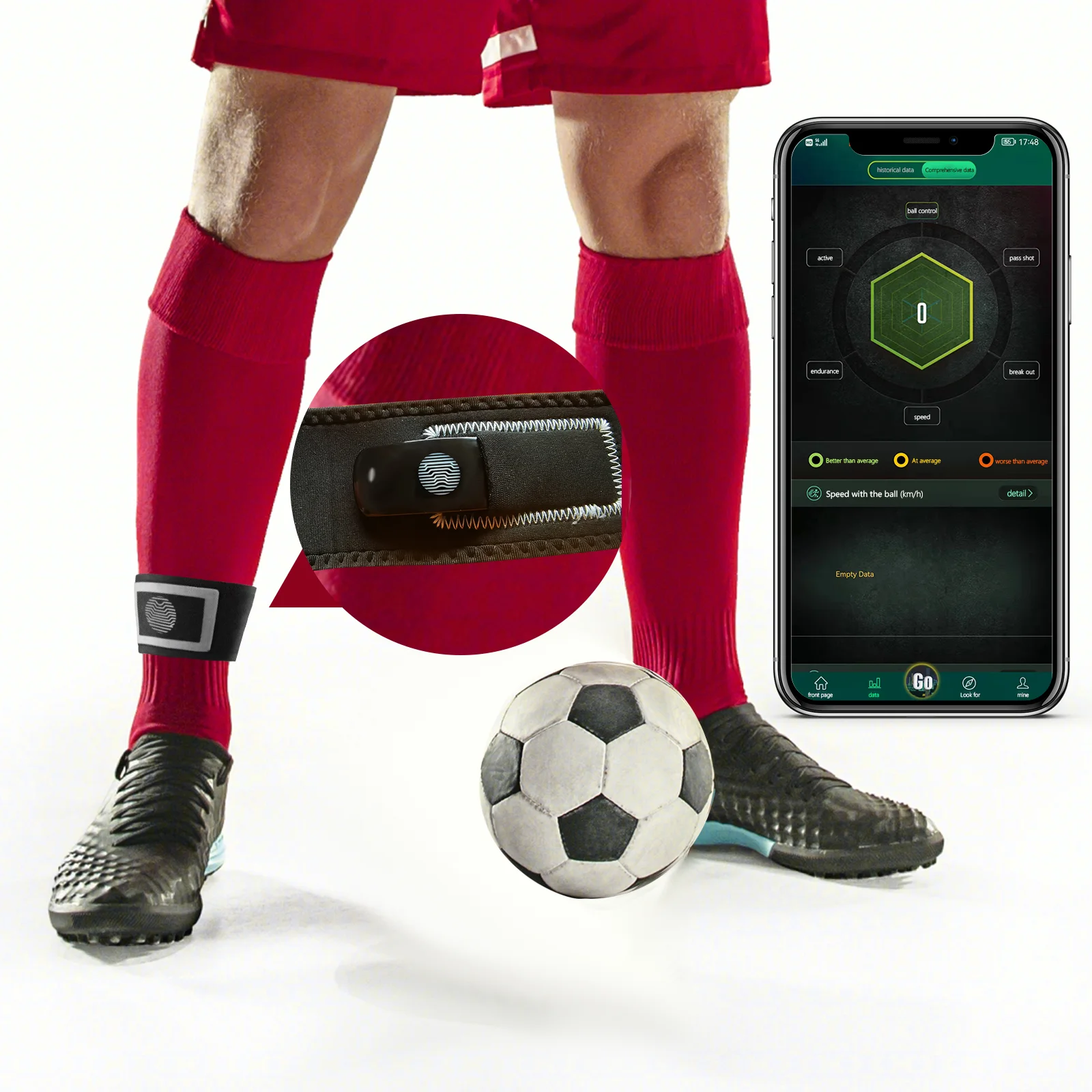 Smart Football Tracker,Football Activity Tracker Soccer Training Equipment With App,Soccer Data Analyze Equipment