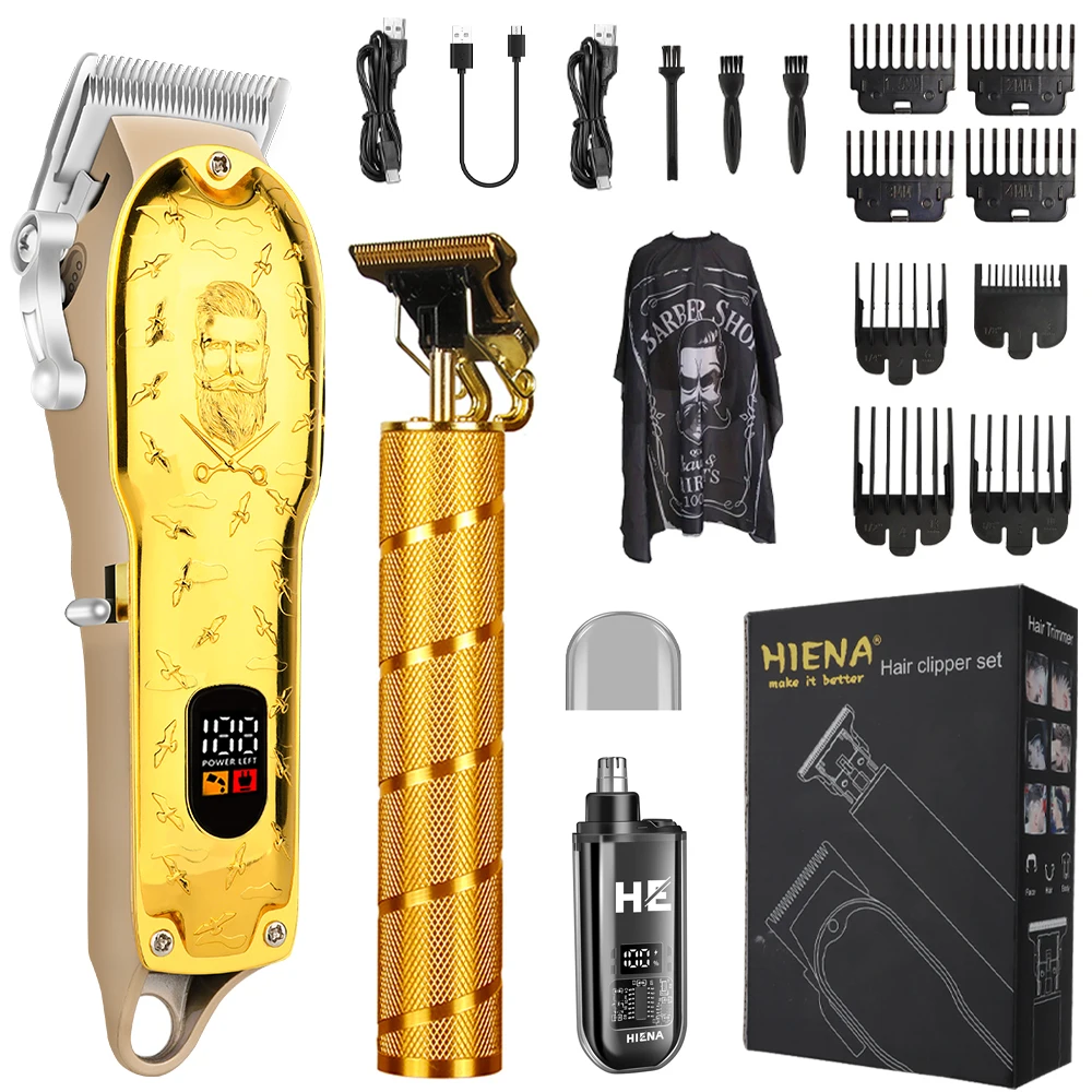 Professional electric hair clipper 3 piece set,USB charging cordless use,high power sharp trim,designed for the home or barber