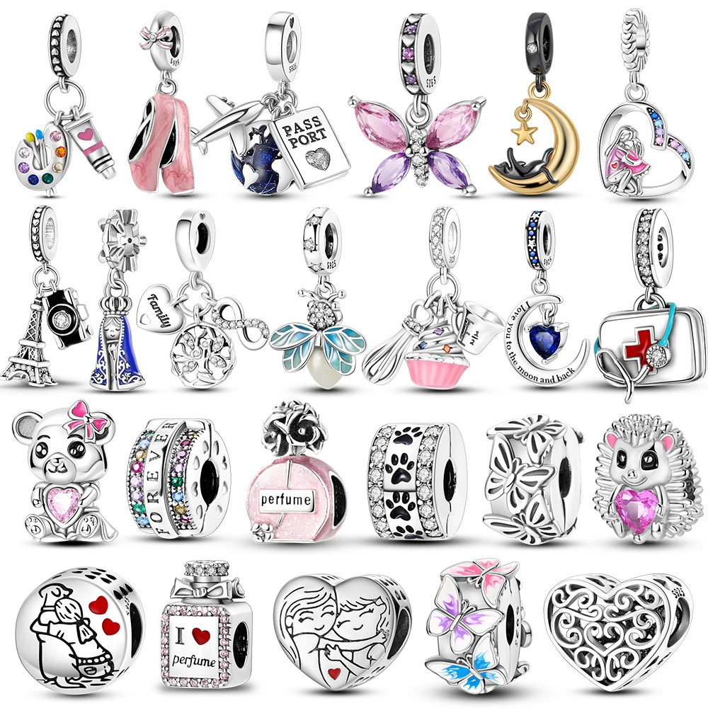 

Лидер продаж, серебряные подвески 925, бусины, подходят для оригинального браслета-кастрюли для женщин, ювелирные изделия, модный кулон