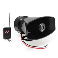 Accesorios para coche, multicolor, 7 sonidos, 130dB, alarma de advertencia para coche, bocina de aire, altavoz inalámbrico electrónico de sirena de fuego de policía, 12V, 100W