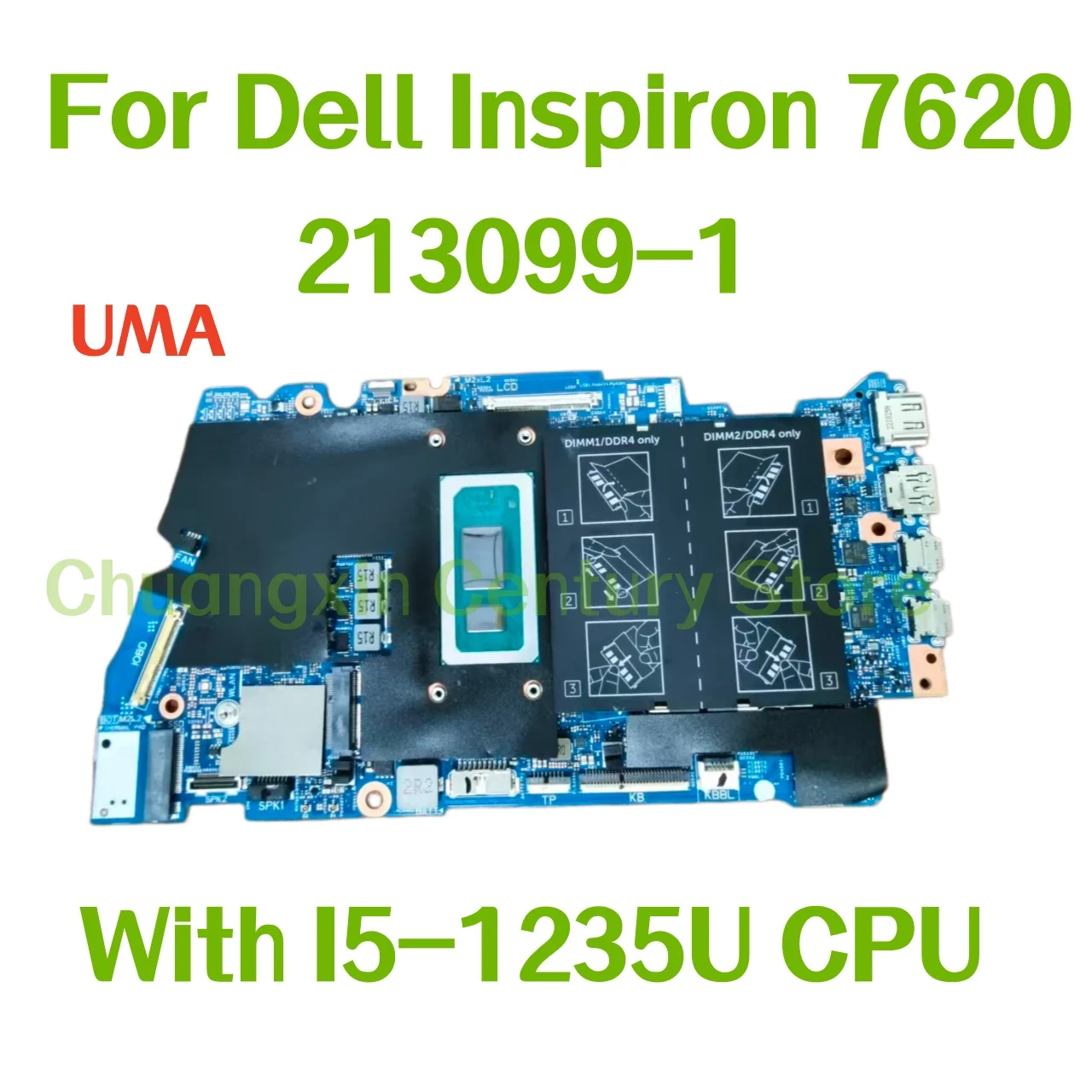 213099-1 motherboard for Dell Inspiron 7620 laptop with I5-1235U CPU, UMA 100% tested and working