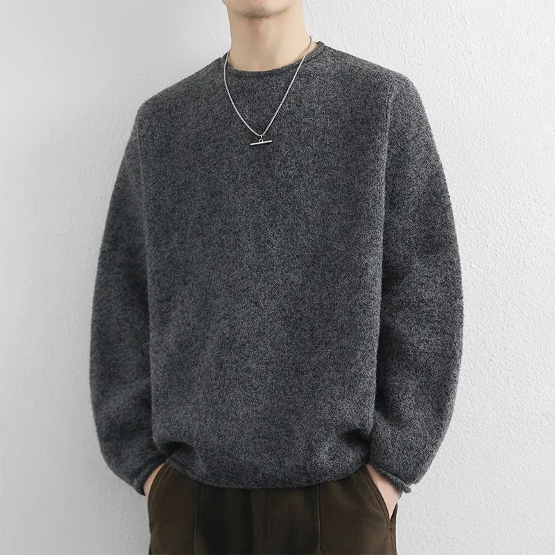 

Утепленный вязаный свитер-куртка с круглым вырезом для мужчин, повседневный простой стиль, осень-зима, полиэстер, нейлон, спандекс, шерсть...