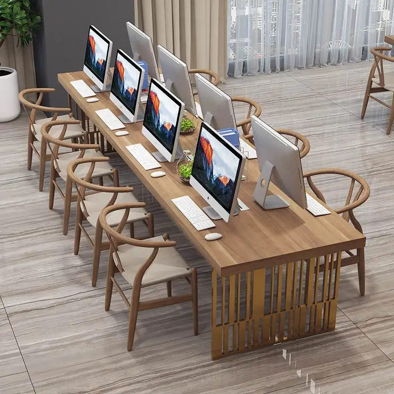 

American Nordic solid wood desk furniture long table meeting